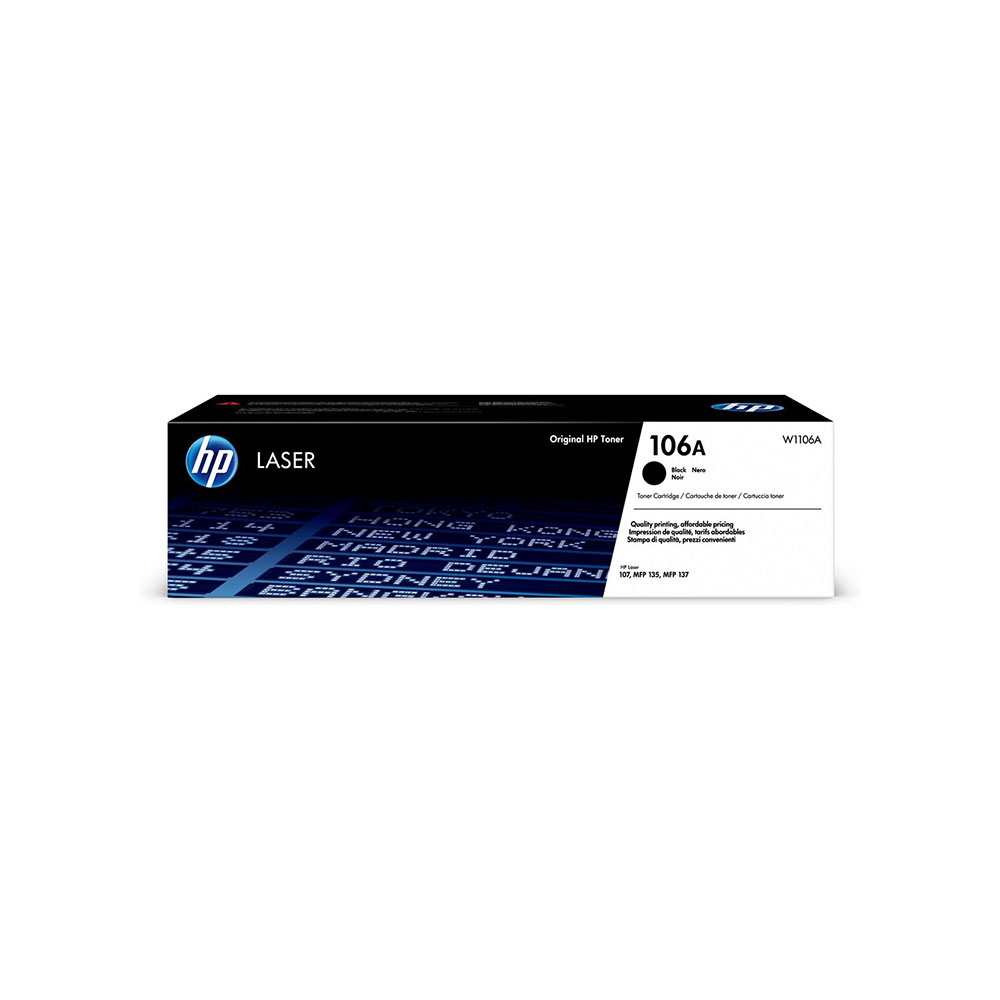 Genuine HP 106A Black Laser Toner Cartridge (W1106A)