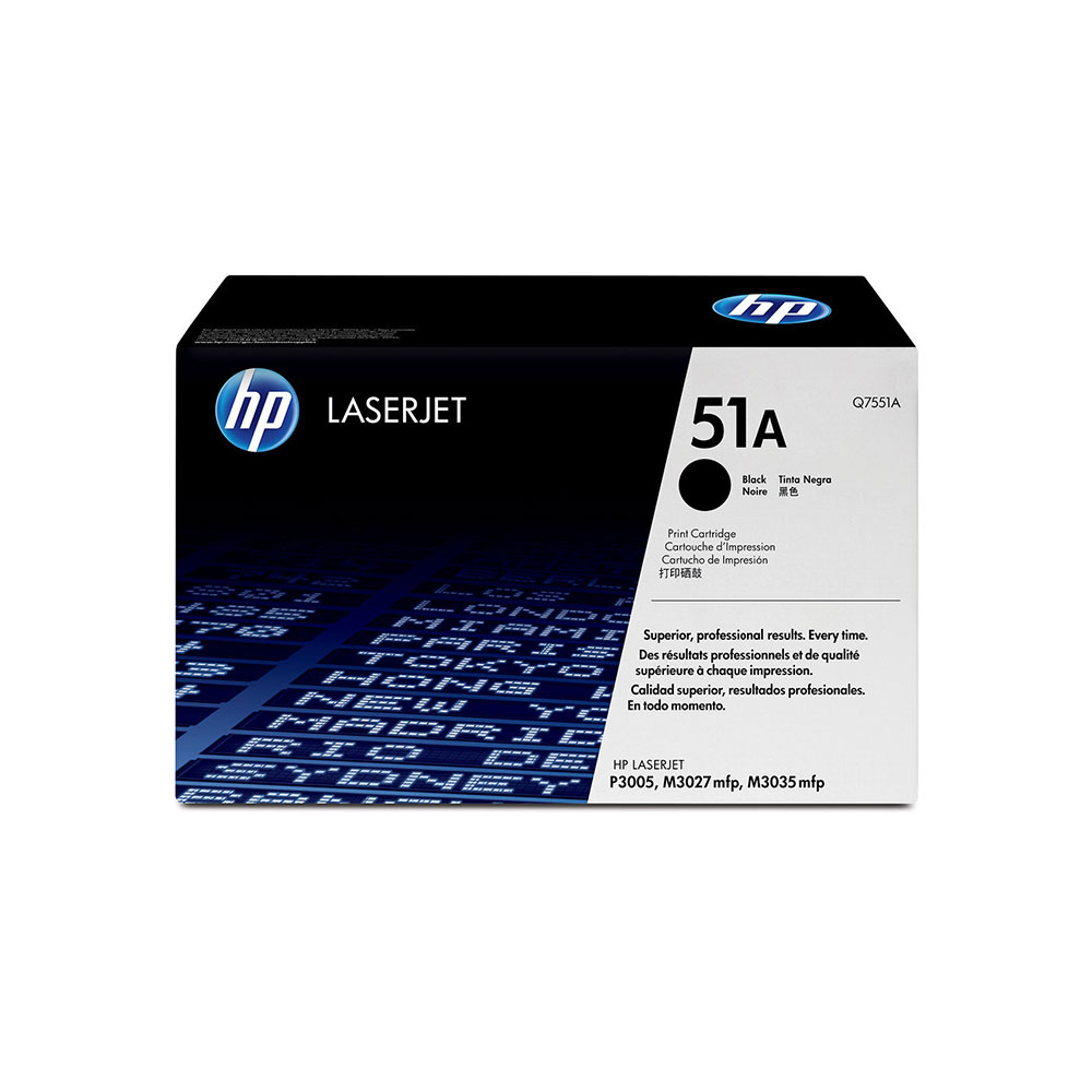 Genuine HP 51A Black LaserJet Toner Cartridge (Q7551A)