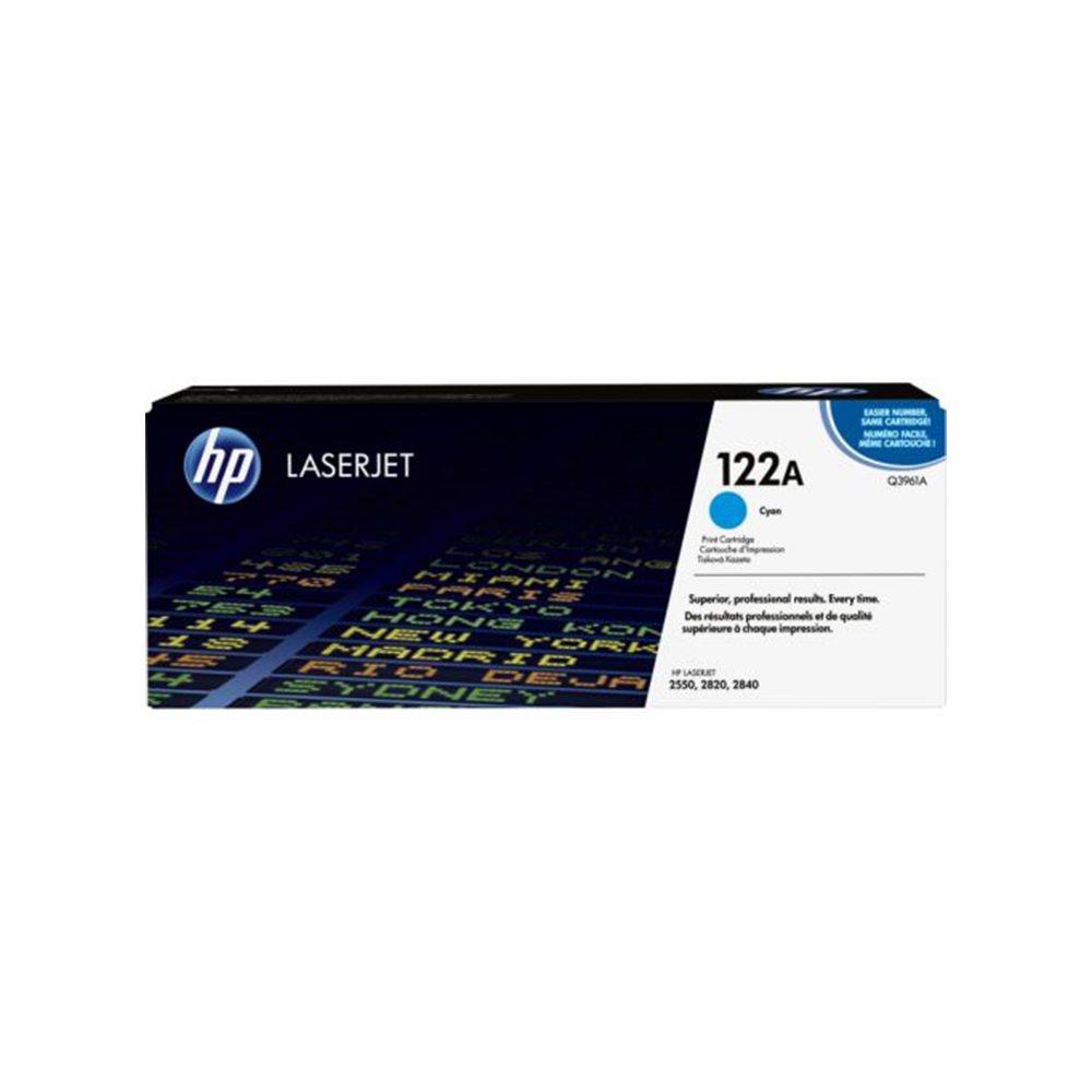 Genuine HP 122A Cyan LaserJet Toner Cartridge (Q3961A)