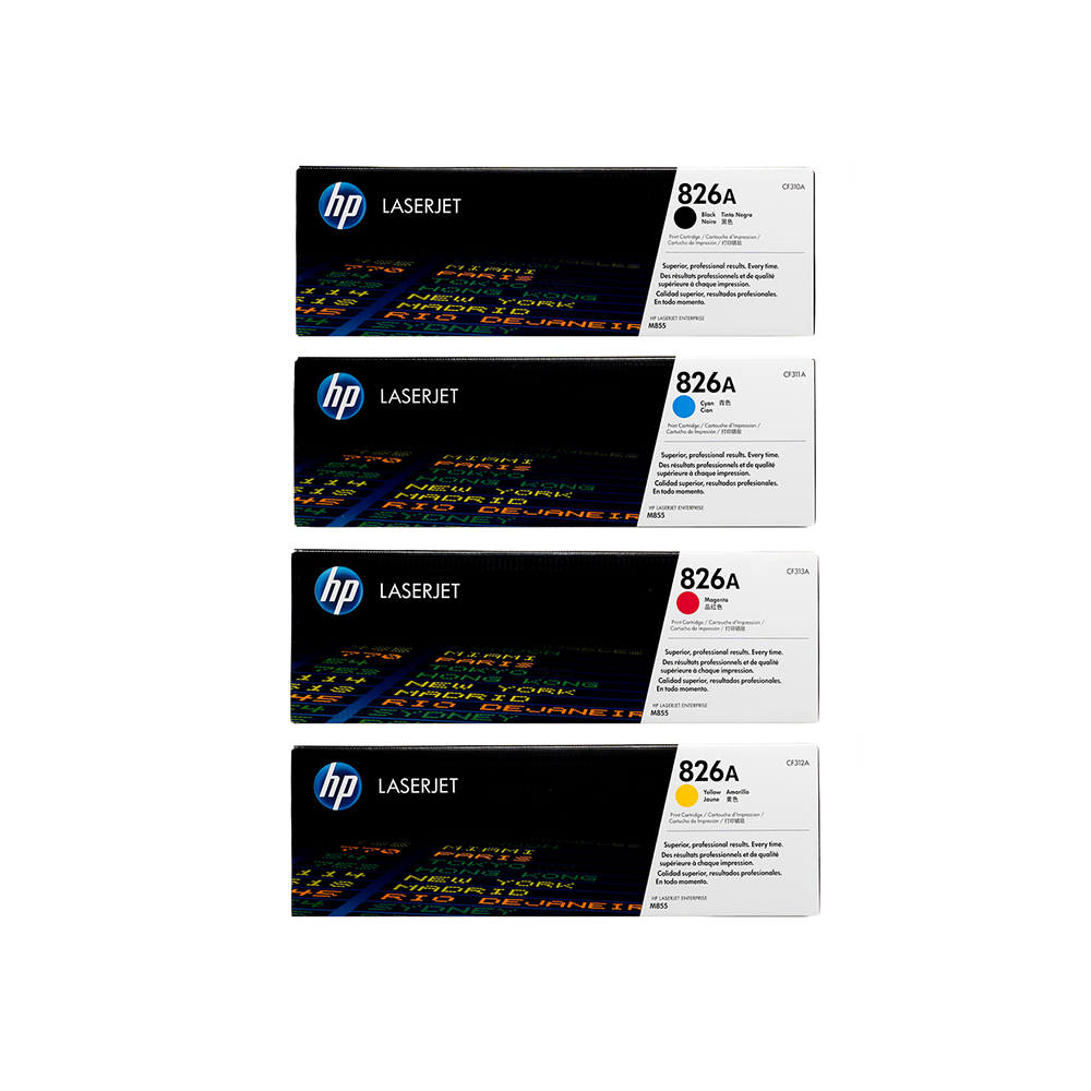 Genuine HP 826A LaserJet Toner Cartridge Set (CF310A CF311A CF312A CF313A)