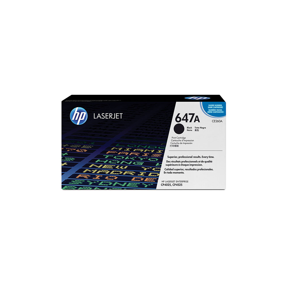 Genuine HP 647A Black LaserJet Toner Cartridge (CE260A)