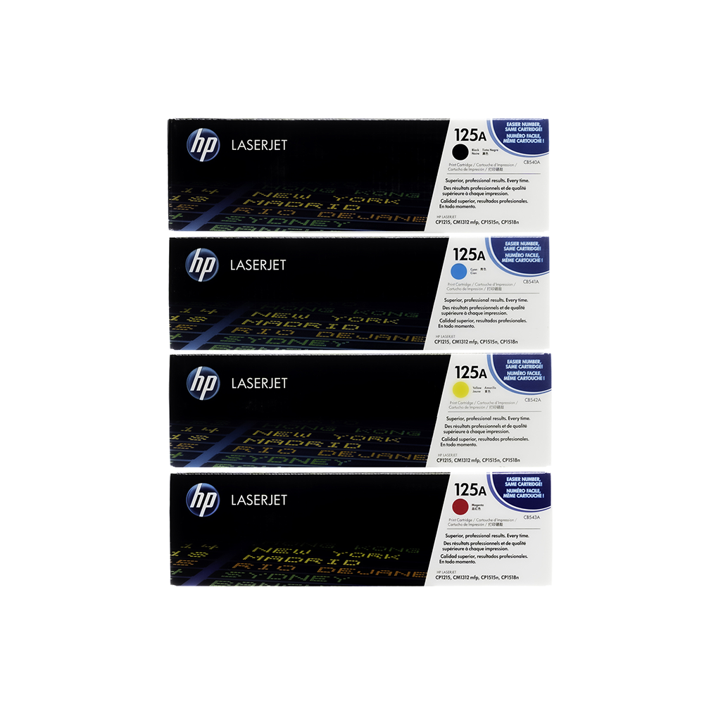 Genuine HP 125A CB540/41/42/43 Toner Cartridges Multipack B/C/Y/M
