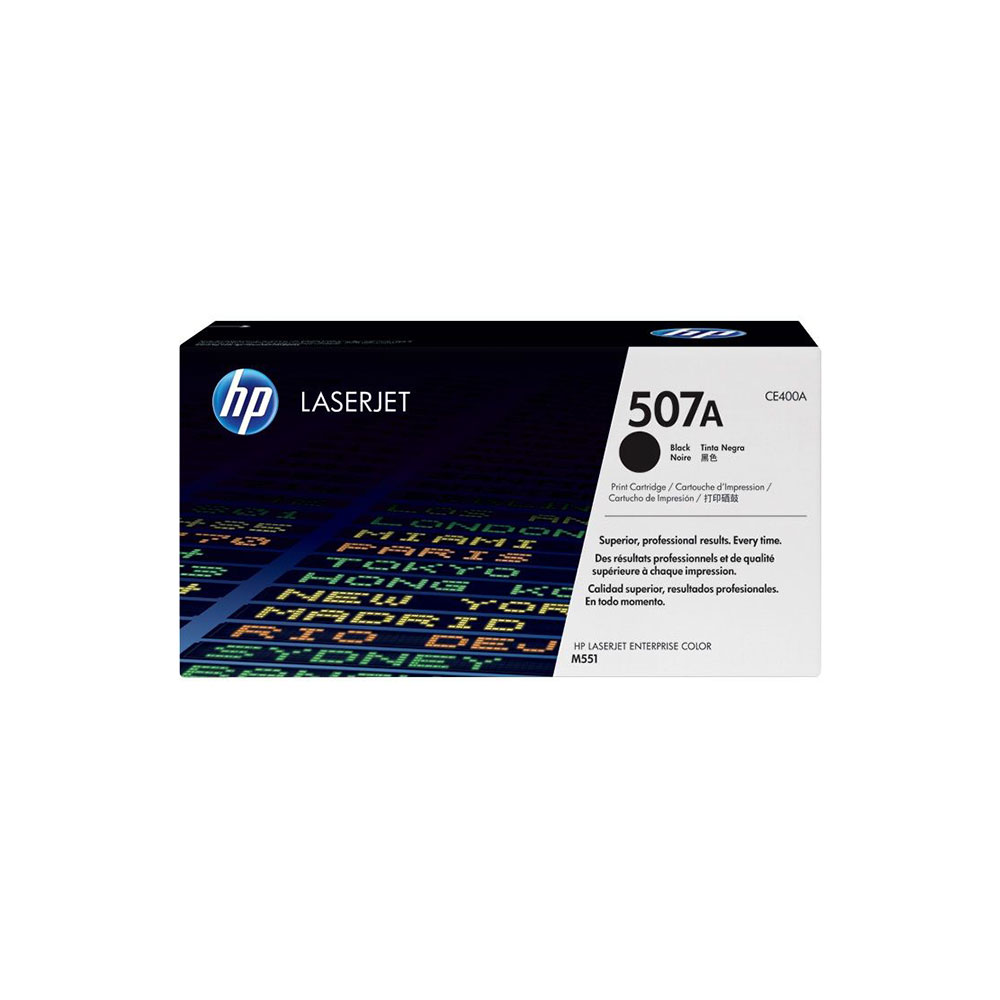 Genuine HP 507A Black LaserJet Toner Cartridge (CE400A)