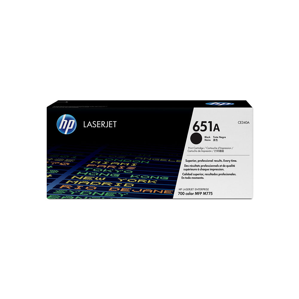 Genuine HP 651A Black LaserJet Toner Cartridge (CE340A)