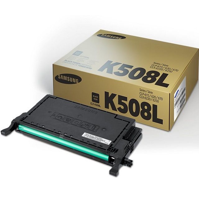 Genuine Samsung CLT-K508L Black Laser Toner Cartridge (SU191A)